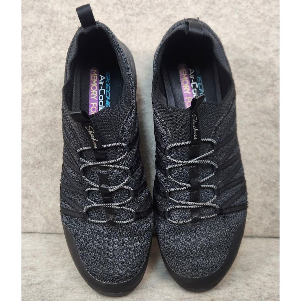 Skechers Black Air-Cooled Memory Foam Sneakers Size 8.5